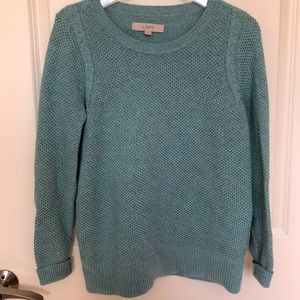 Loose knit;cable knit at shoulders